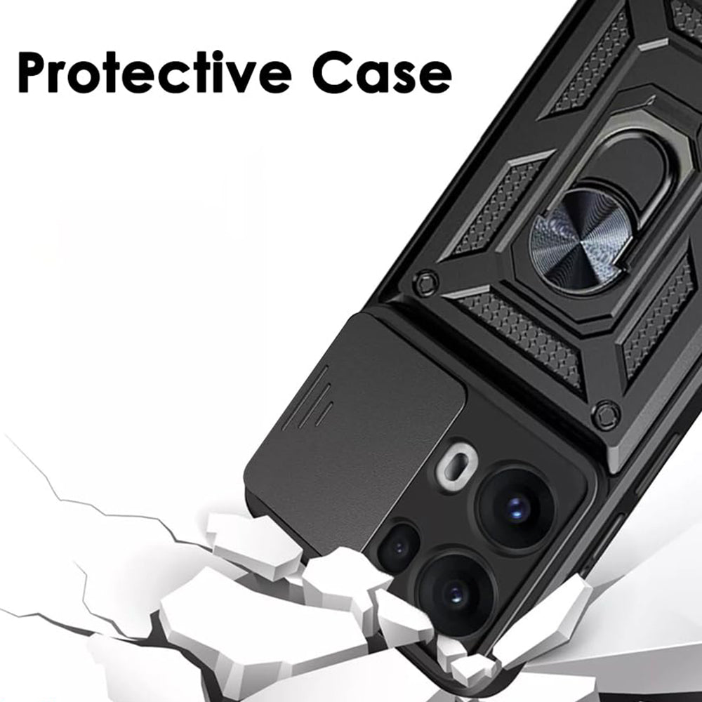 Fodral för Oppo Reno13 Pro, Techsuit, CamShield, Svart