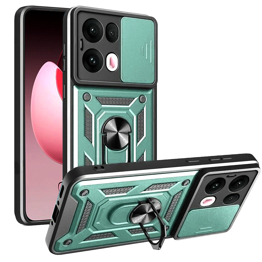 Fodral för Oppo Reno13 Pro, Techsuit, CamShield, Grön
