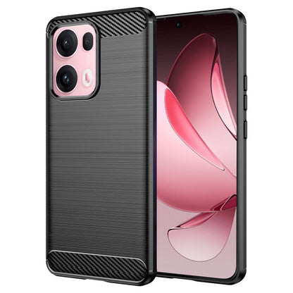 Fodral för Oppo Reno13 Pro, Techsuit, Kolfiber, Svart