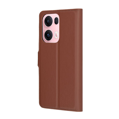 Fodral för Oppo Reno13 Pro, Techsuit, Läderfolio, Brun