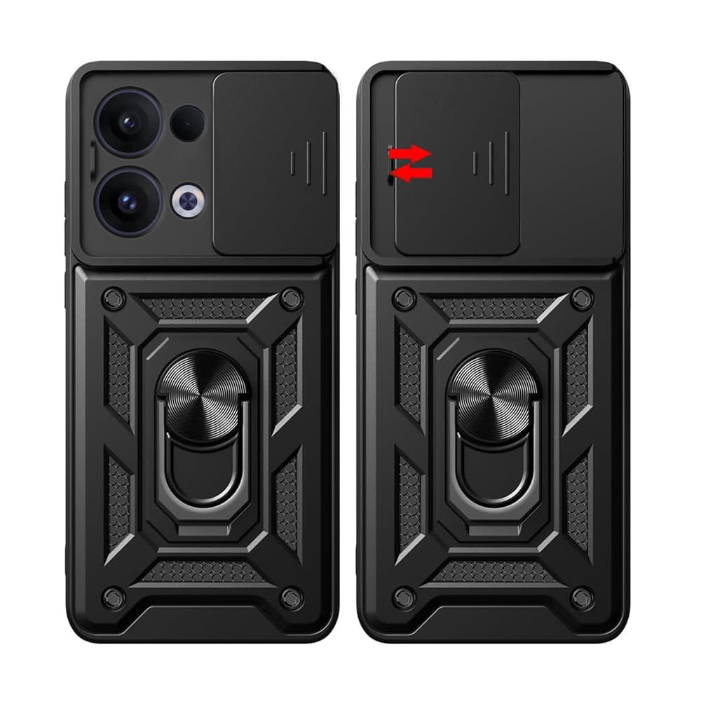Fodral för Oppo Reno13, Techsuit, CamShield, Svart