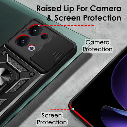 Fodral för Oppo Reno13, Techsuit, CamShield, Svart
