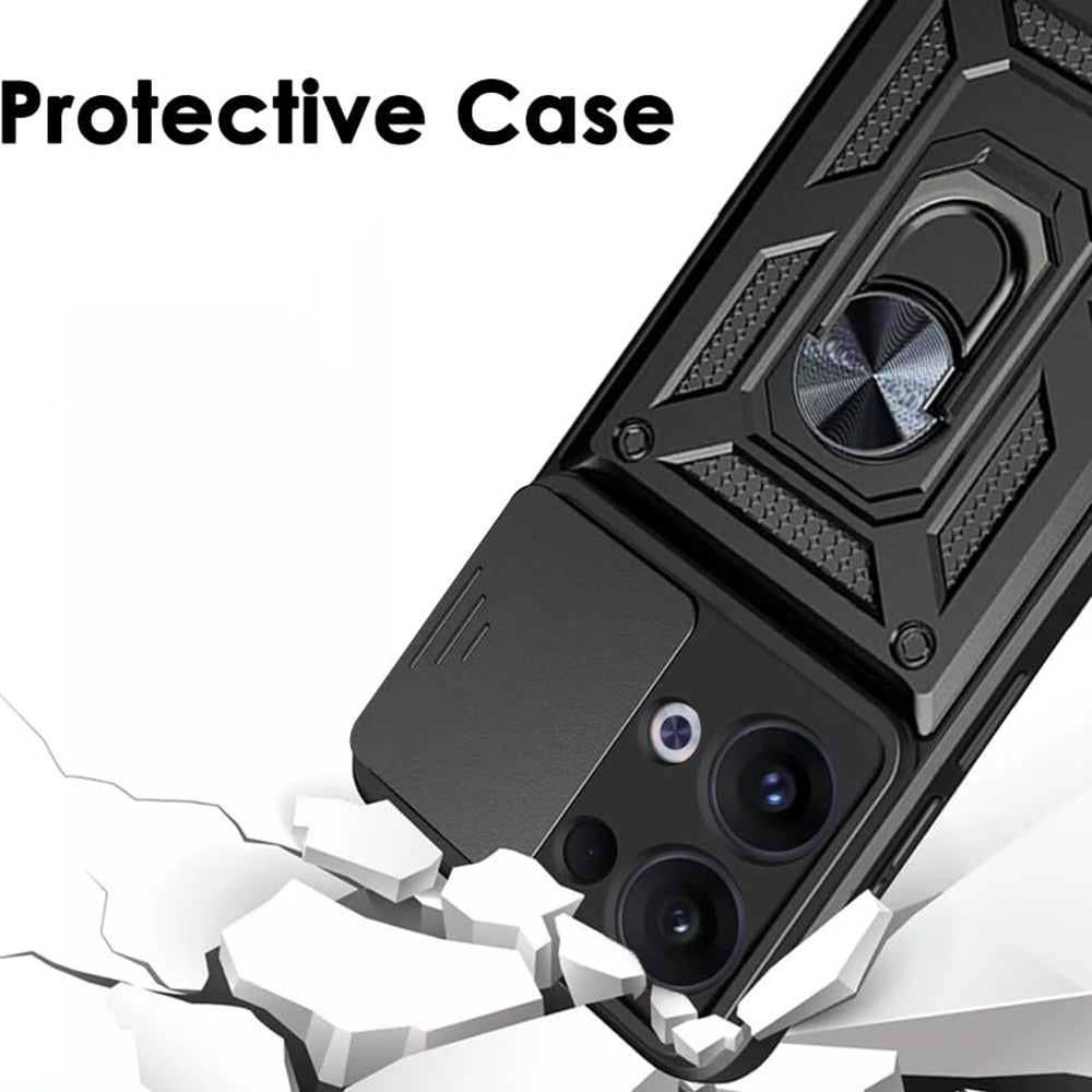 Fodral för Oppo Reno13, Techsuit, CamShield, Svart