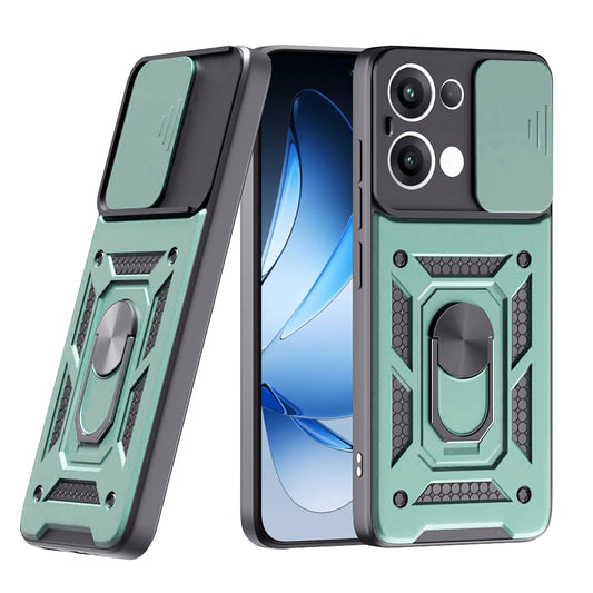 Fodral för Oppo Reno13, Techsuit, CamShield, Grön