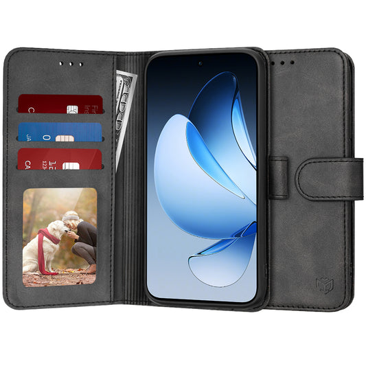 Fodral för Oppo Reno13, Techsuit, Diary Book, Svart