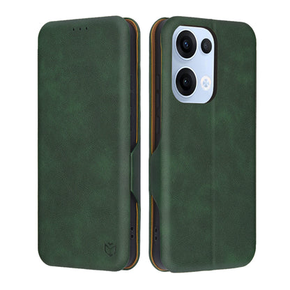 Fodral för Oppo Reno13, Techsuit, Safe Wallet Plus, Grön