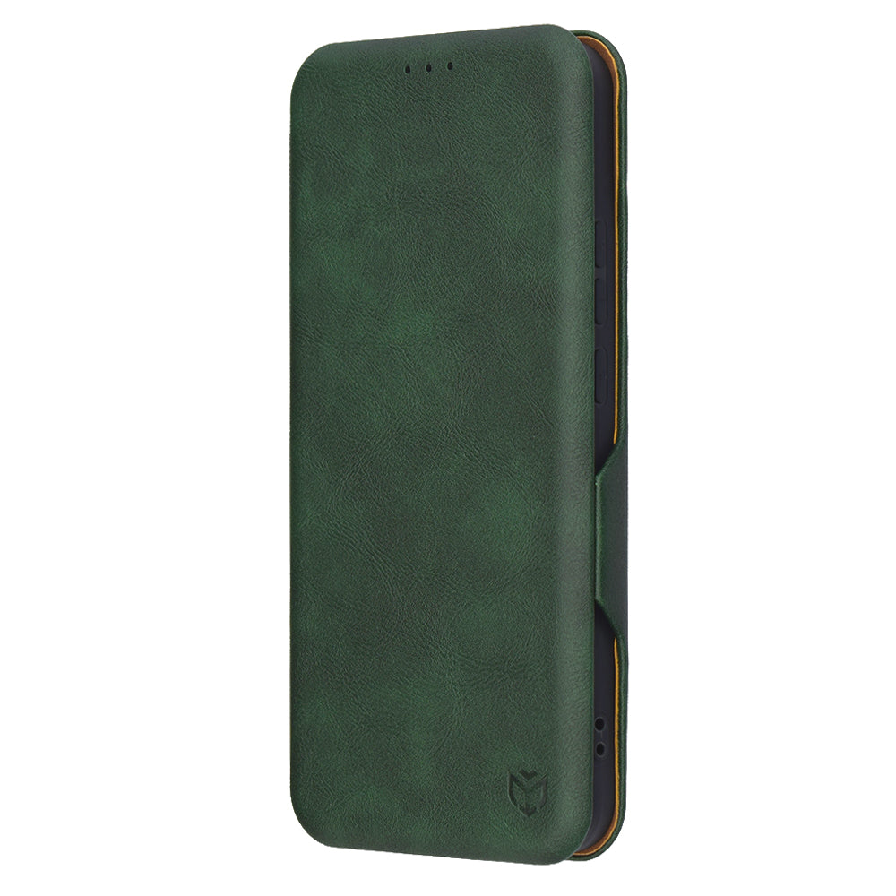 Fodral för Oppo Reno13, Techsuit, Safe Wallet Plus, Grön