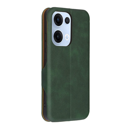 Fodral för Oppo Reno13, Techsuit, Safe Wallet Plus, Grön