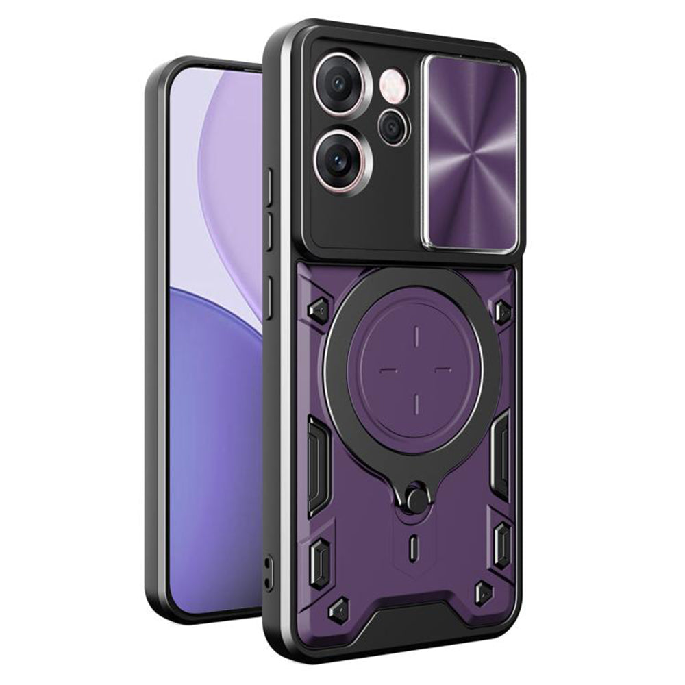 Fodral för Oppo Reno14 FS 5G / Reno14 F, Techsuit, CamGuard Pro, Lila