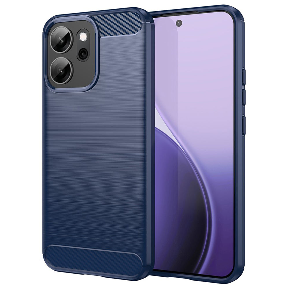 Fodral för Oppo Reno14 FS 5G / Reno14 F, Techsuit, Kolfiber, Blå