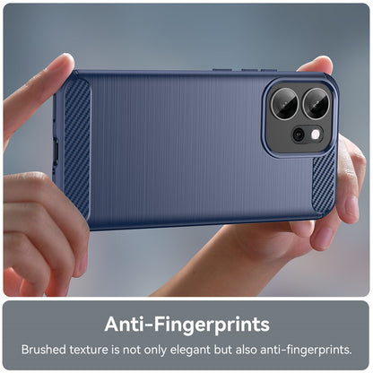 Fodral för Oppo Reno14 FS 5G / Reno14 F, Techsuit, Kolfiber, Blå