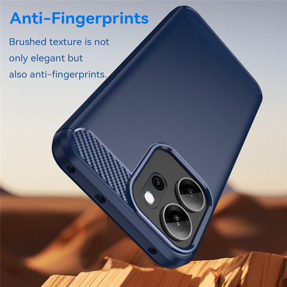 Fodral för Oppo Reno14 FS 5G / Reno14 F, Techsuit, Kolfiber, Blå
