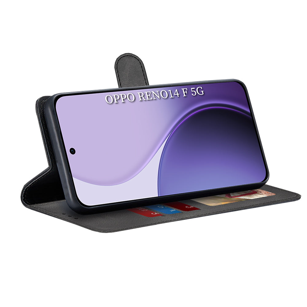 Fodral för Oppo Reno14 FS 5G / Reno14 F, Techsuit, Diary Book, Svart