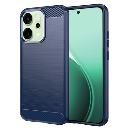 Fodral för Oppo Reno14, Techsuit, Kolfiber, Blå