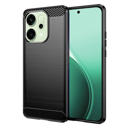 Fodral för Oppo Reno14, Techsuit, Kolfiber, Svart