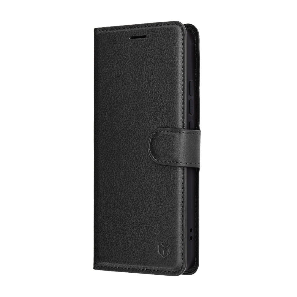 Case for Oppo Reno14, Techsuit, Leather Folio, Black