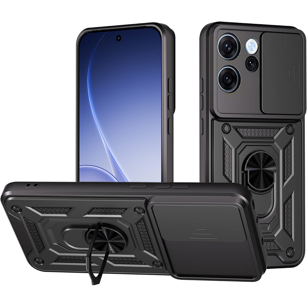 Skyddsfodral för Oppo Reno15 FS / Reno15 F, Techsuit, CamShield, Svart