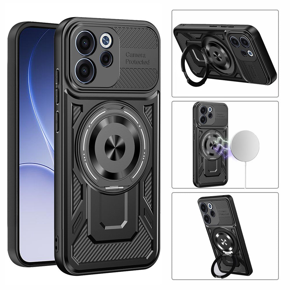Fodral för Oppo Reno15 FS / Reno15 F, Techsuit, RuggedCam, Grå