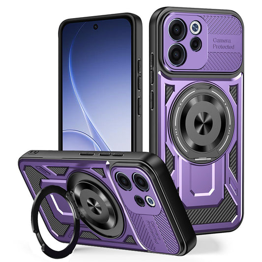 Fodral för Oppo Reno15 FS / Reno15 F, Techsuit, RuggedCam, Lila