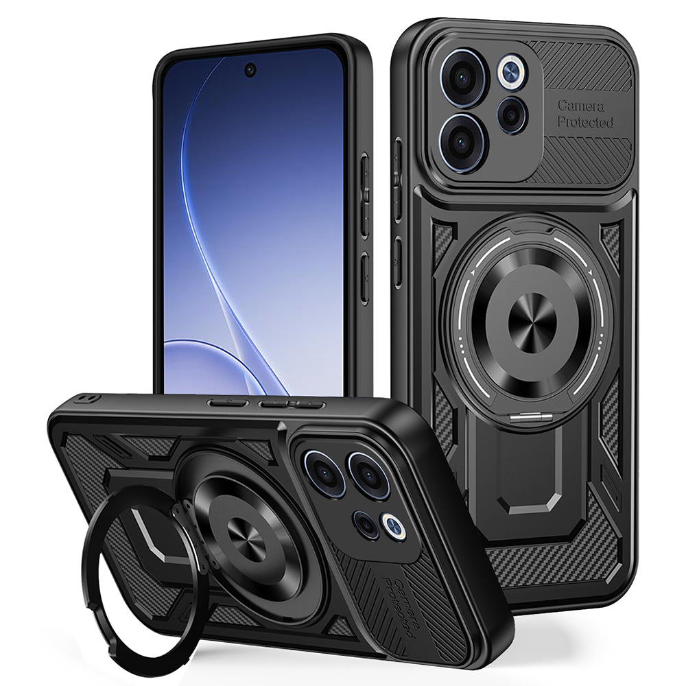 Case for Oppo Reno15 FS / Reno15 F, Techsuit, RuggedCam, Black