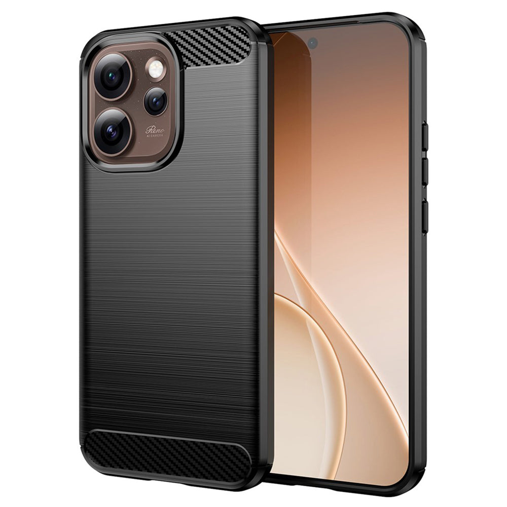 Skyddsfodral för Oppo Reno15 Pro Max, Techsuit, Kolfiber, Svart
