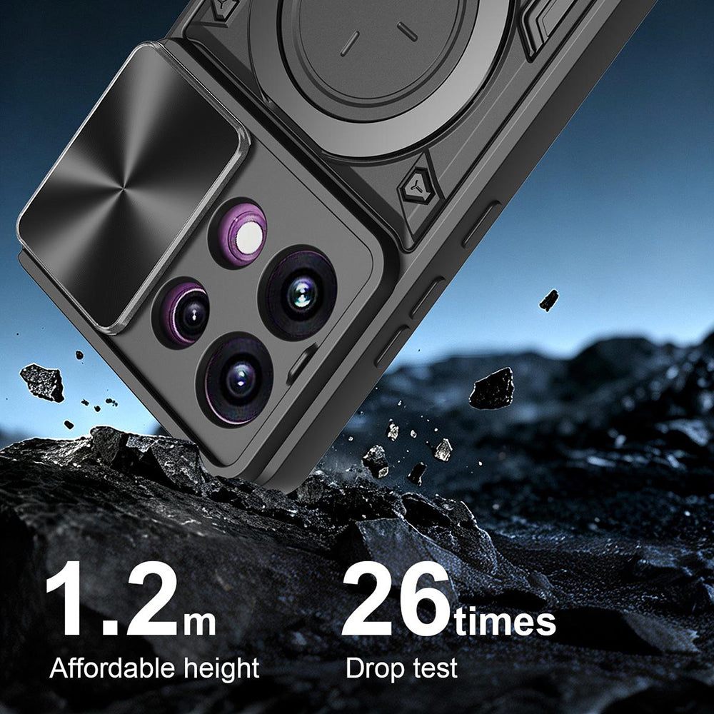 Fodral för Oppo Reno16 F / Reno16 FS, Techsuit, CamGuard Pro, Svart
