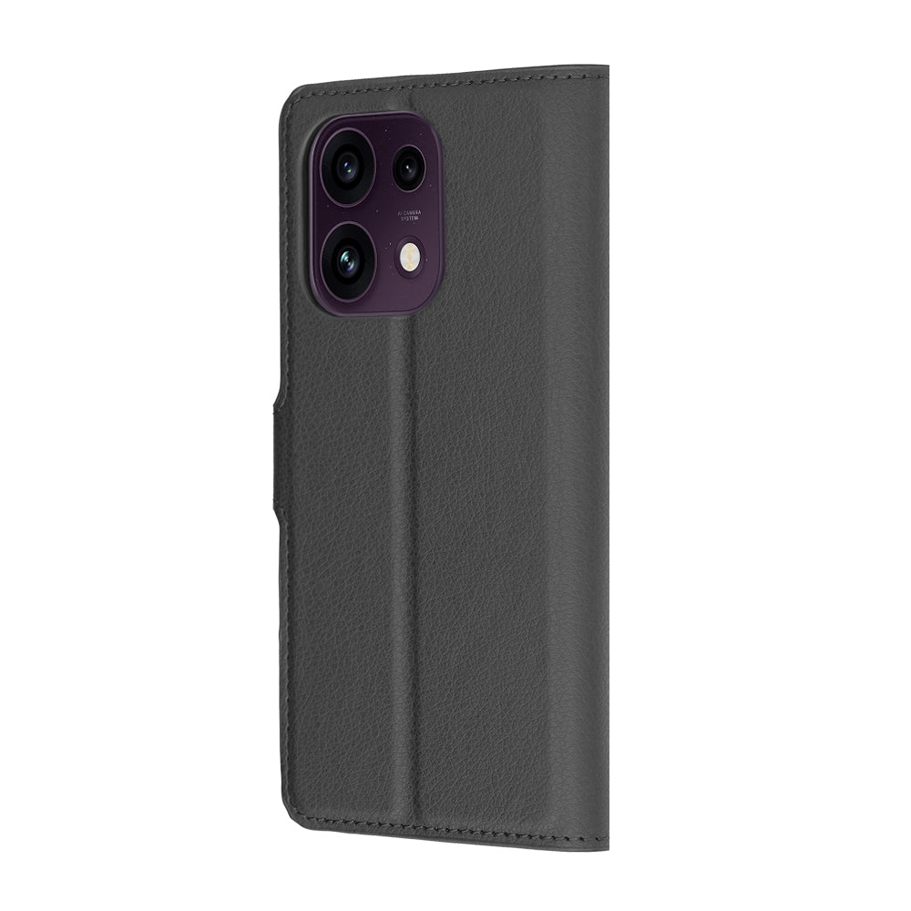 Fodral för Oppo Reno16 F / Reno16 FS, Techsuit, Leather Folio, Svart