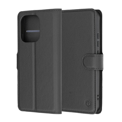 Fodral för Oppo Reno16 F / Reno16 FS, Techsuit, Leather Folio, Svart