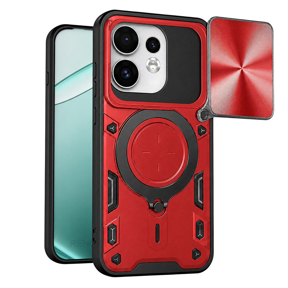 Fodral för Oppo Reno16 / Reno16 Pro, Techsuit, CamGuard Pro, Röd