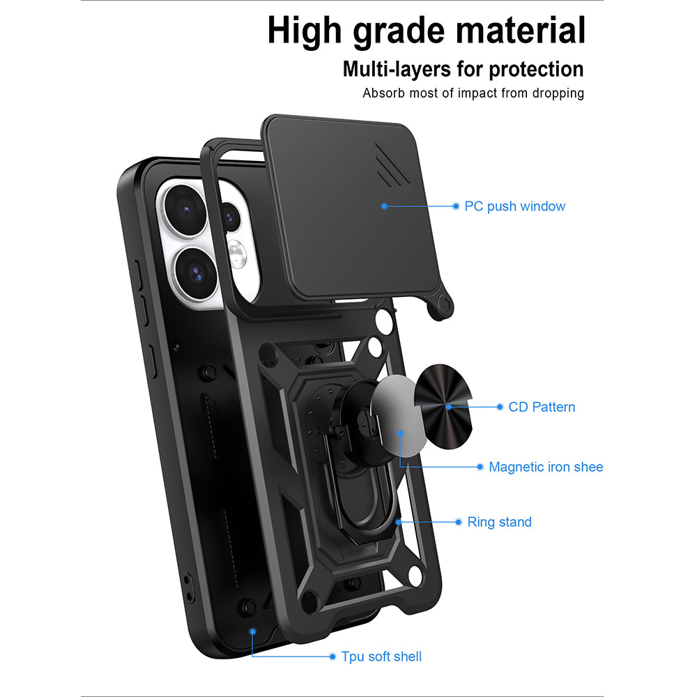 Fodral för Oppo Reno16 / Reno16 Pro, Techsuit, CamShield, Roséguld