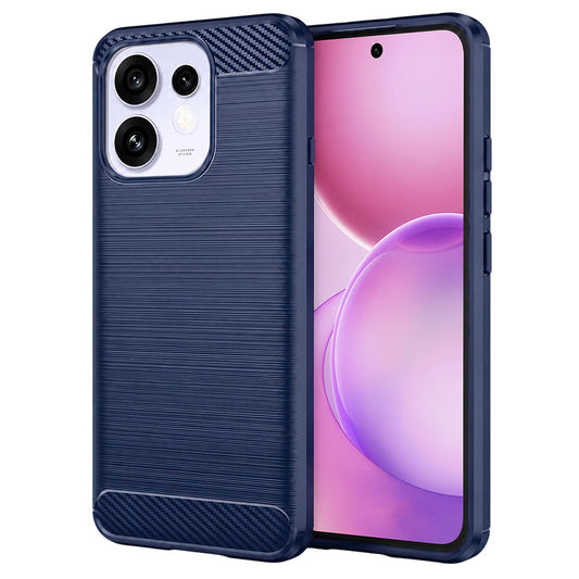Fodral för Oppo Reno16 / Reno16 Pro, Techsuit, Kolfiber, Blå