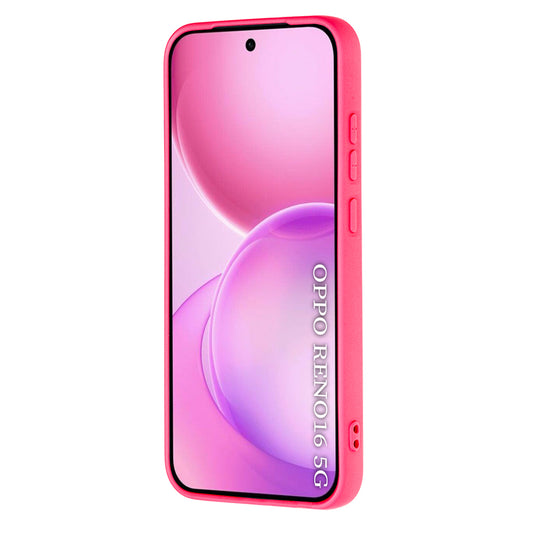 Fodral för Oppo Reno16, Techsuit, SoftFlex, Mörkrosa