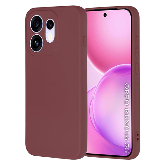 Fodral för Oppo Reno16, Techsuit, SoftFlex, Vinröd