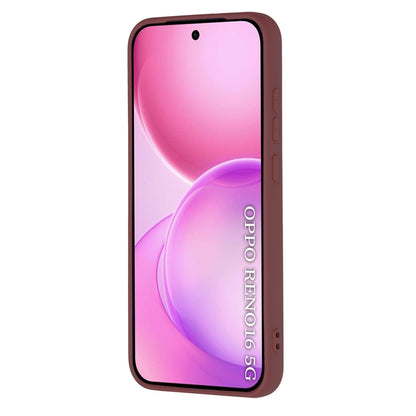 Fodral för Oppo Reno16, Techsuit, SoftFlex, Vinröd