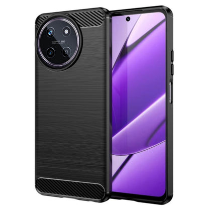 Fodral för Realme 11 4G, Techsuit, Kolfiber, Svart
