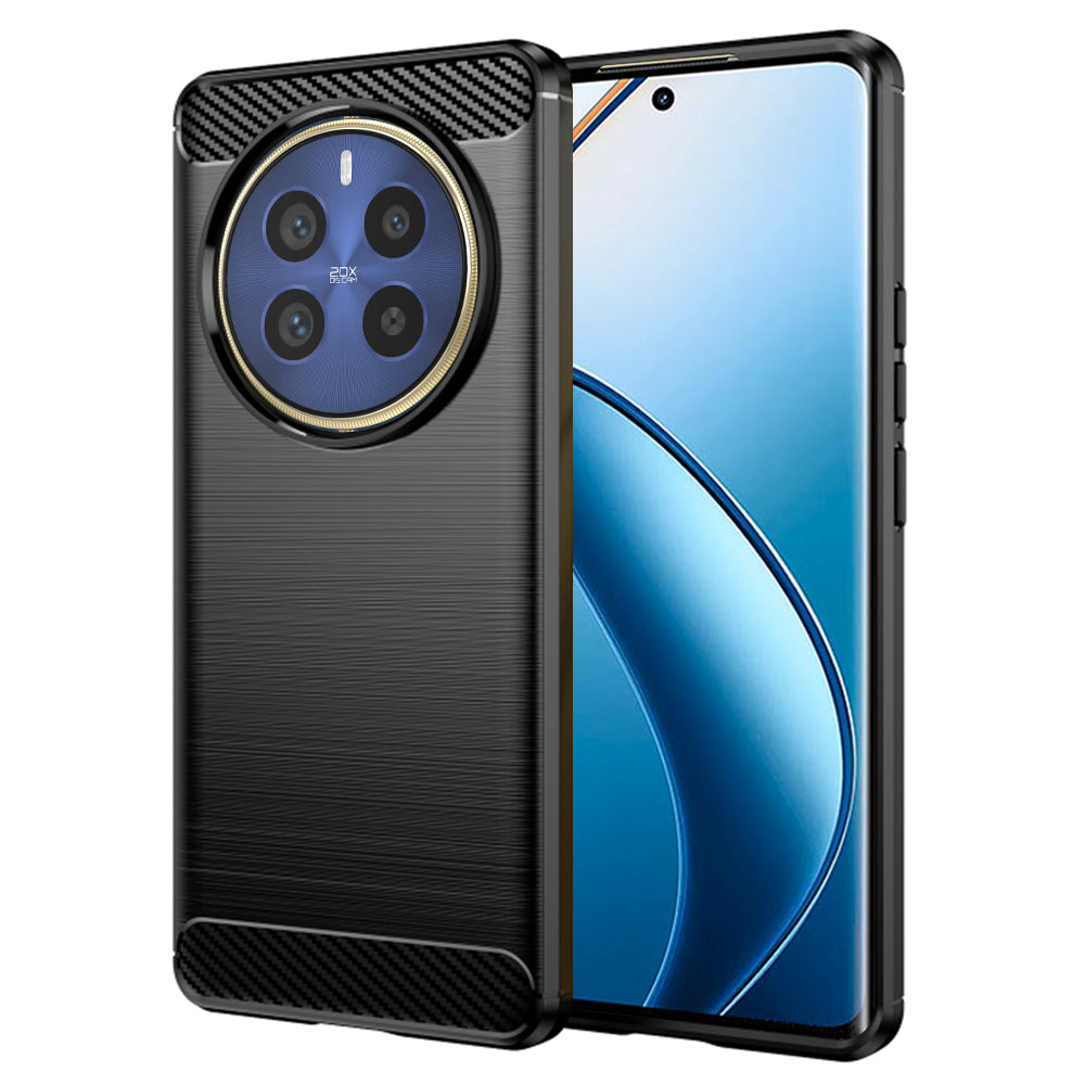 Mobilskal för Realme 12 Pro / 12 Pro+, Techsuit, Kolfiber, Svart