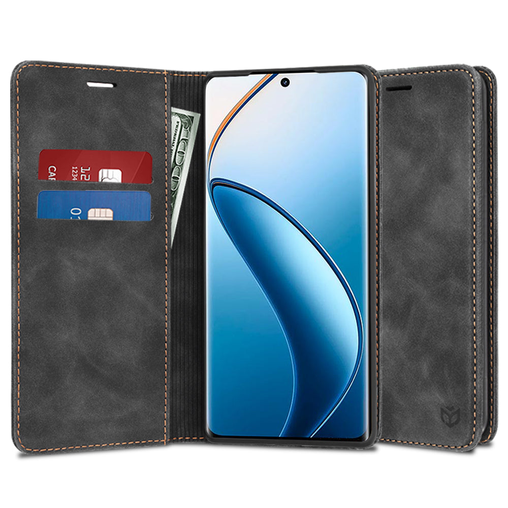 Fodral för Realme 12 Pro / 12 Pro+, Techsuit, Confy, Svart