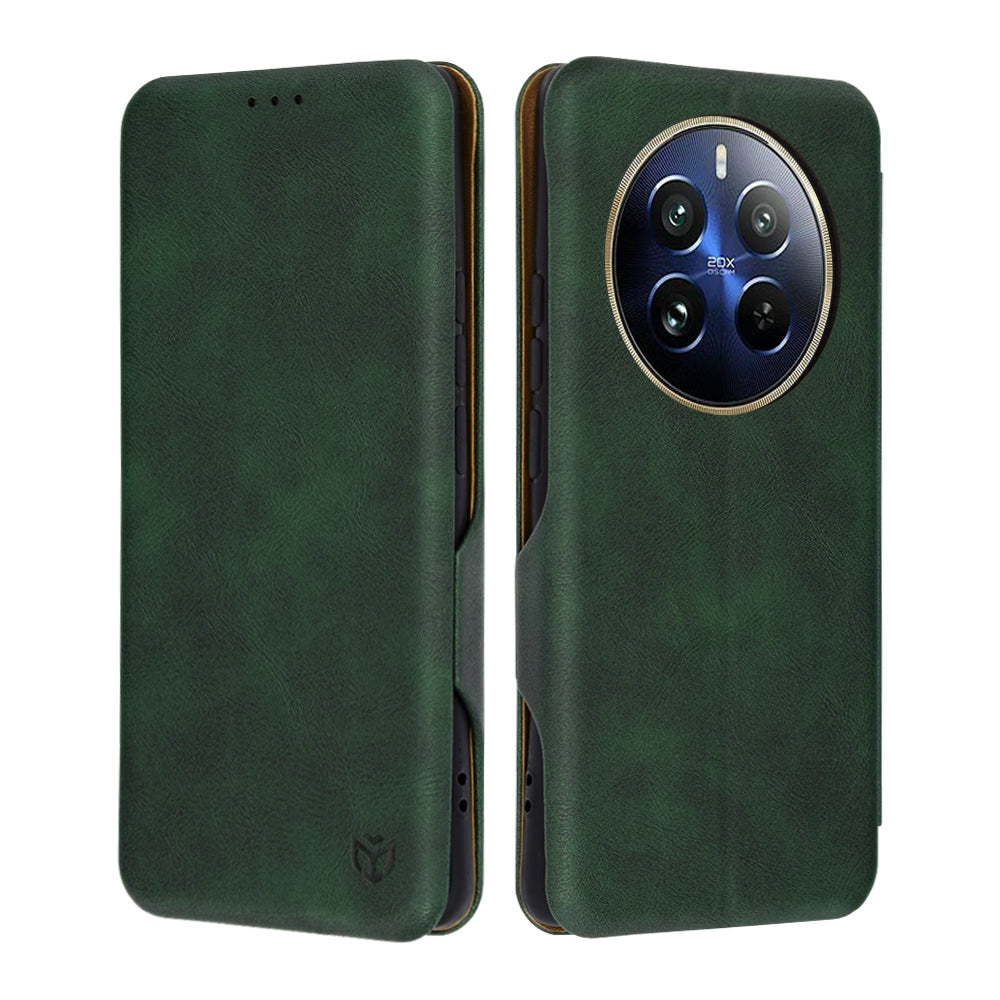Fodral för Realme 12 Pro / 12 Pro+, Techsuit, Safe Wallet Plus, Grön