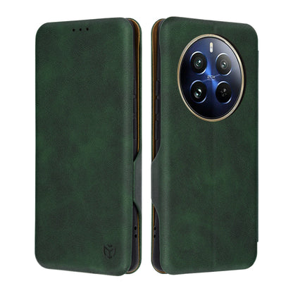 Fodral för Realme 12 Pro / 12 Pro+, Techsuit, Safe Wallet Plus, Grön