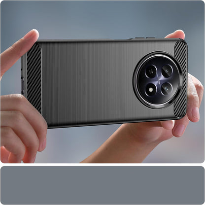 Fodral för Realme 12, Techsuit, Kolfiber, Blå