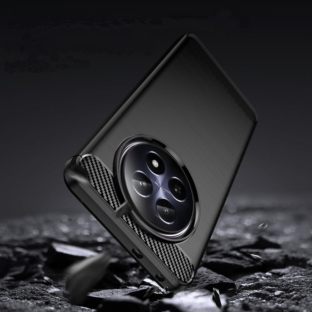 Fodral för Realme 12, Techsuit, Kolfiber, Blå