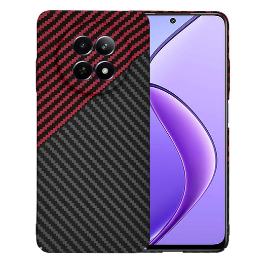 Fodral för Realme 12x / 12, Techsuit, Carbonite FiberShell, Svart Röd