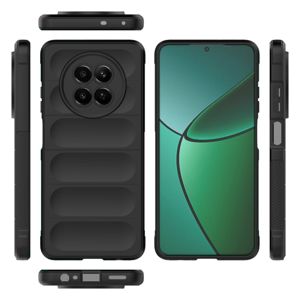 Fodral för Realme 12x / 12, Techsuit, Magic Shield, Vinröd