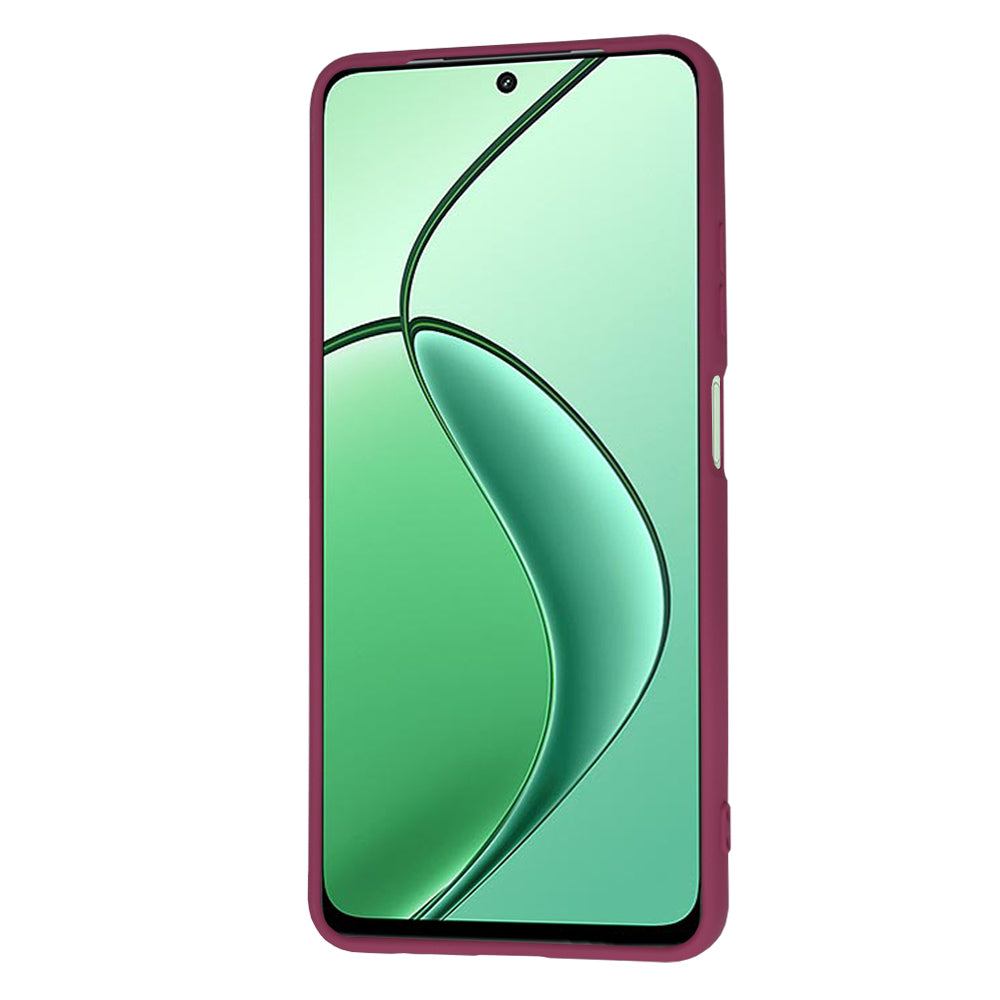 Fodral för Realme 12x / 12, Techsuit, SoftFlex, Vinröd
