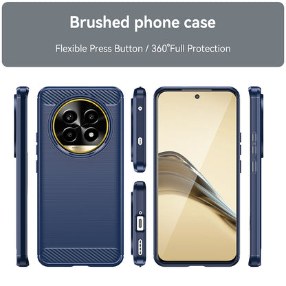 Fodral för Realme 13 Pro / 13 Pro+, Techsuit, Kolfiber, Blå