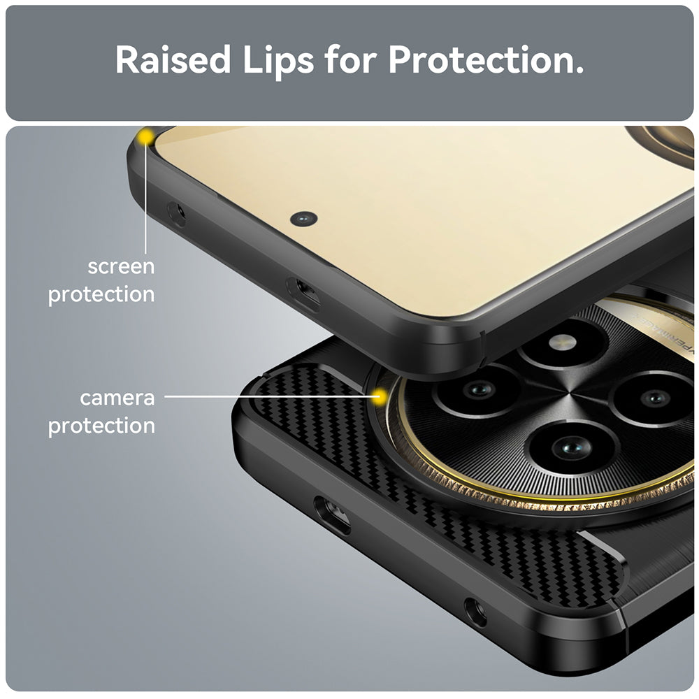 Case for Realme 13 Pro / 13 Pro+, Techsuit, Carbon, Black