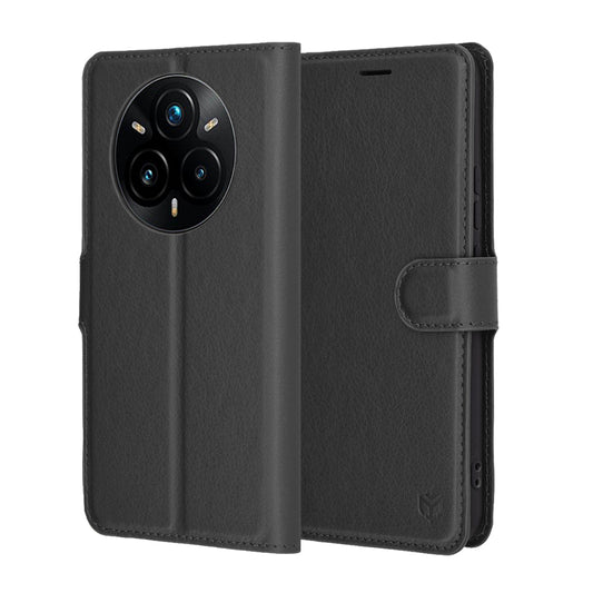 Fodral för Realme 14 Pro+, Techsuit, Leather Folio, Svart