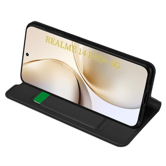 Fodral för Realme 14 Pro+, Techsuit, Magskin Book, Svart