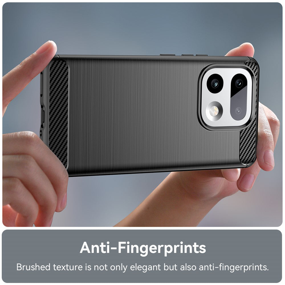 Skyddsfodral för Realme 16 Pro+, Techsuit, Kolfiber, Svart