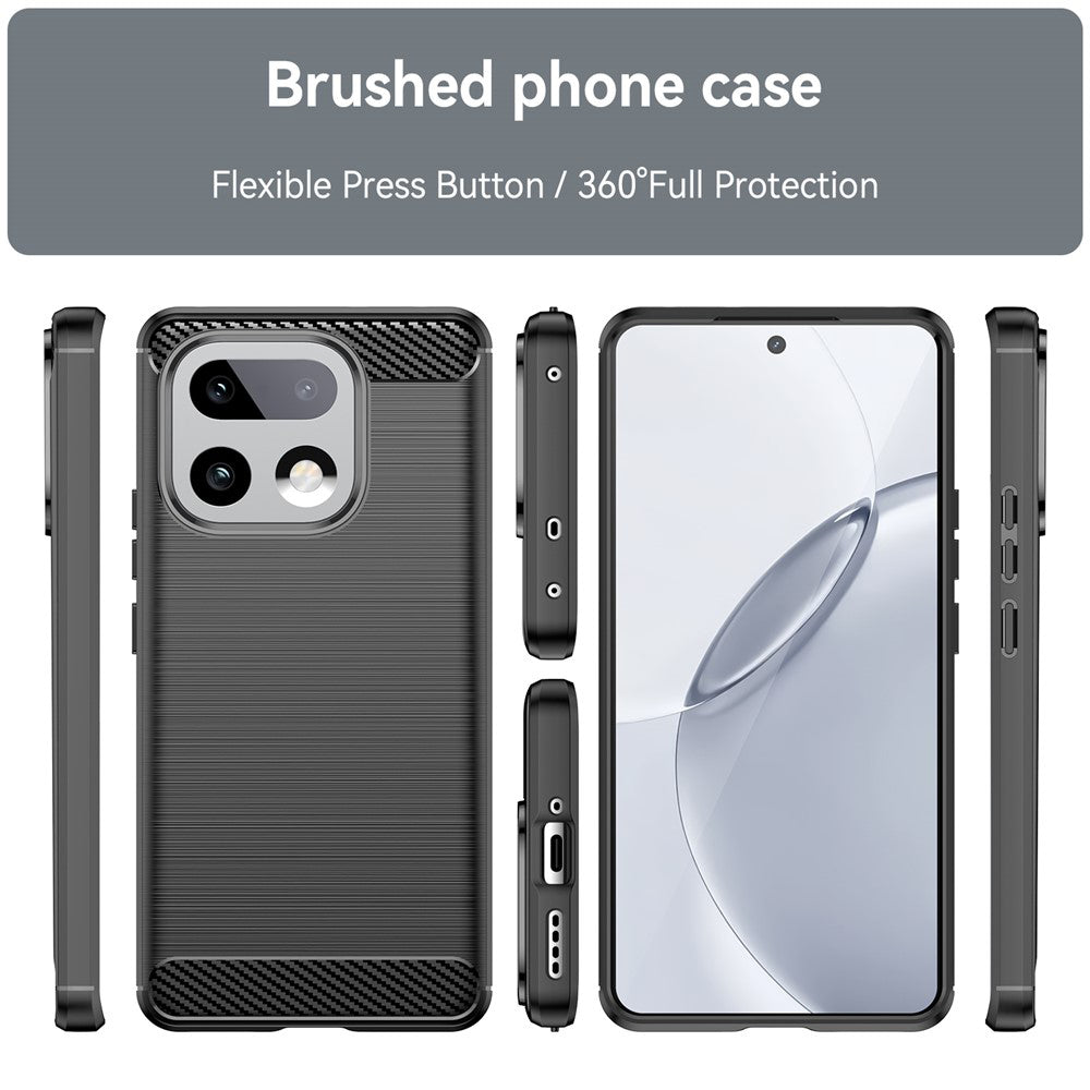 Skyddsfodral för Realme 16 Pro+, Techsuit, Kolfiber, Svart